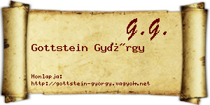 Gottstein György névjegykártya